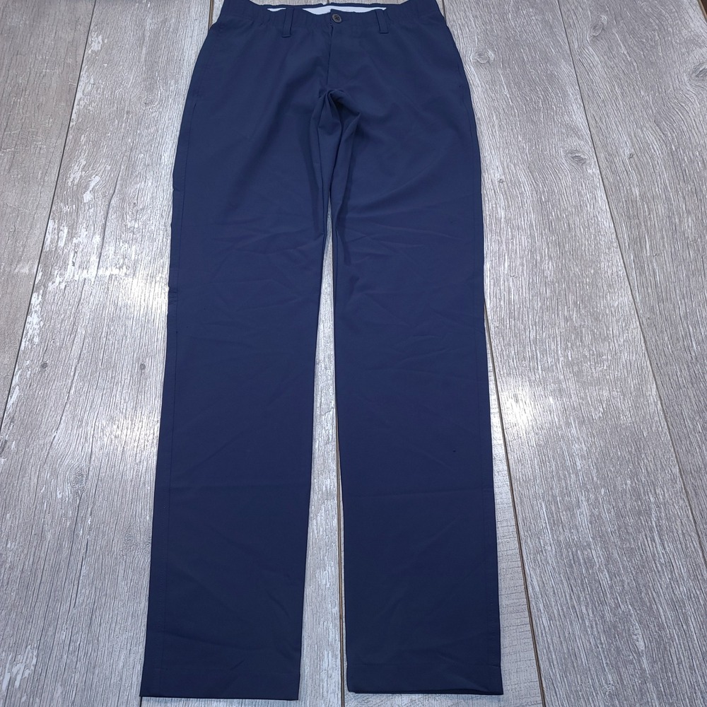 Under Armour Golf Pants Mens 32x34 Navy Blue Performance Stretch Flat Front